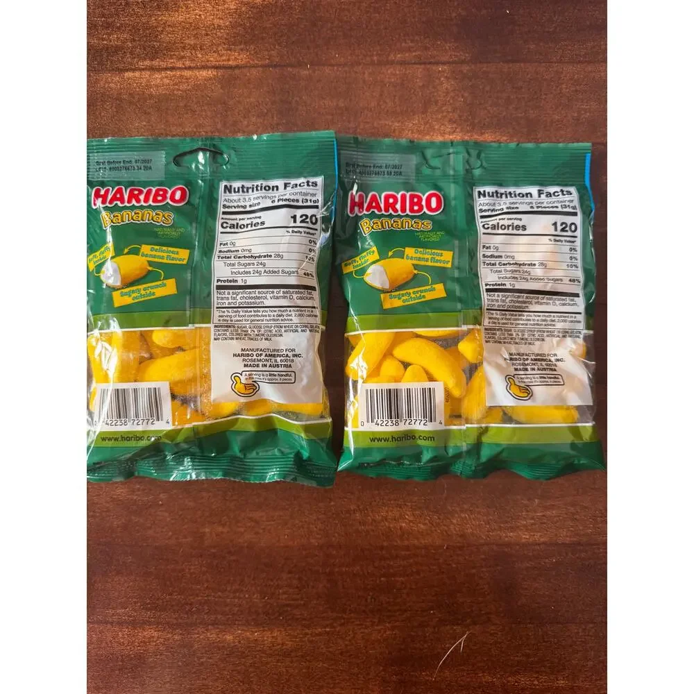 NEW-Haribo BANANAS Gummi Candy-